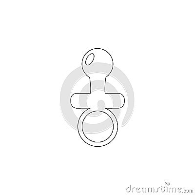 Soother icon. Toy element icon. Premium quality graphic design icon. Baby Signs, outline symbols collection icon for websites, web Stock Photo