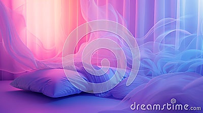 Soothing Bedroom Atmosphere for Sleep Ambience Stock Photo