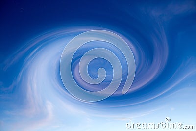 Calming blue swirl, use as background or greeting Stock Photo