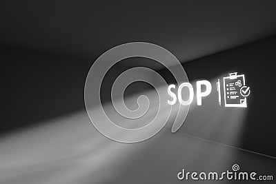 SOP rays volume light concept Cartoon Illustration