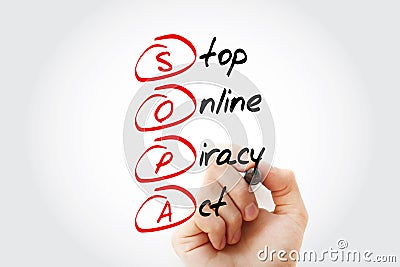 SOPA - Stop Online Piracy Act acronym Stock Photo