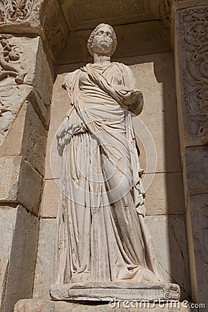 Sophia, Wisdom Statue in Ephesus Ancient City Stock Photo