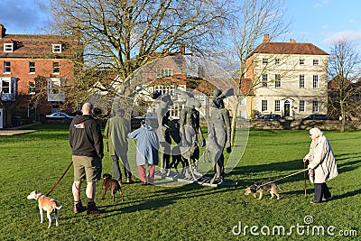Sophie Ryder Art Exhibition at Salisbury Cathedral Editorial Stock Photo