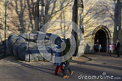 Sophie Ryder Art Exhibition at Salisbury Cathedral Editorial Stock Photo