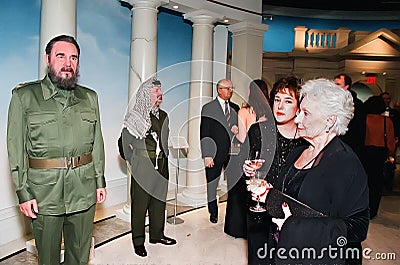 Fidel Castro, Yasser Arafat, & Mikhail Gorbachev Get Waxed at Madame Tussauds Editorial Stock Photo
