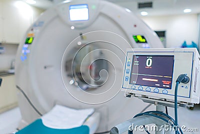 sophisticated of MRI Scanner medical equipments in hospital Stock Photo