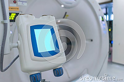 sophisticated of MRI Scanner medical equipments in hospital Stock Photo