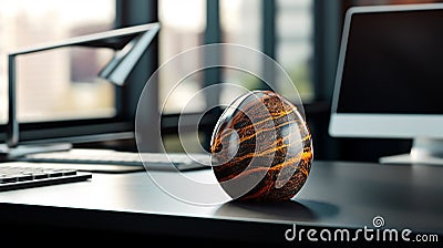 The Sophistication of a Single Paperweight Stone Stock Photo