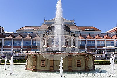 Spa House at the Baltic sea, near the Pier, Sopot, Poland Editorial Stock Photo