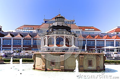 Spa House at the Baltic sea, near the Pier, Sopot, Poland Editorial Stock Photo