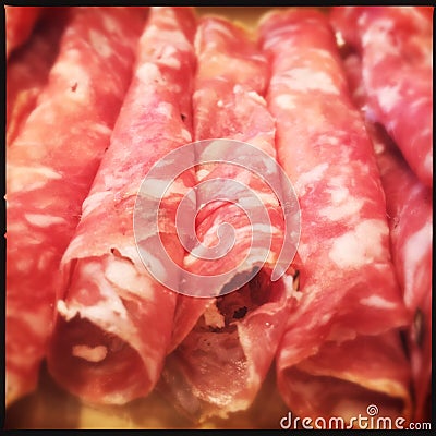 Soppressata salami Stock Photo