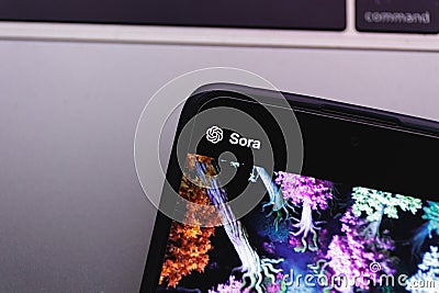 Sora OpenAI text to video generative AI model Editorial Stock Photo