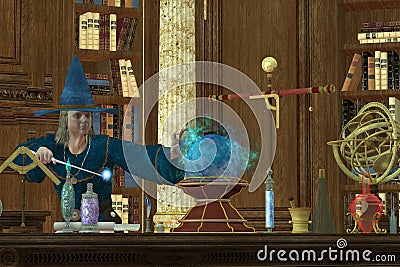 Sorcerer Magician Stock Photo