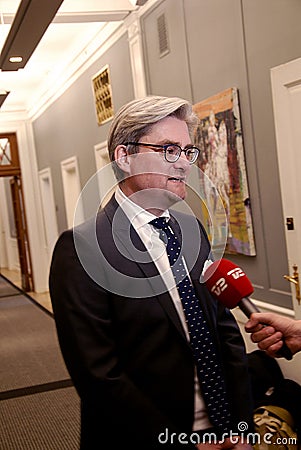 SOREN PIND(Sï¿½REN PIND) MINISTER FOR JUSTICE Editorial Stock Photo