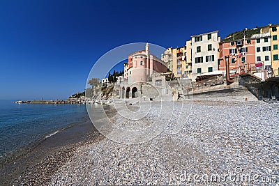 Sori from the beach, Italy Stock Photo