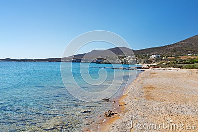 Soros beach of Antiparos, Greece Stock Photo