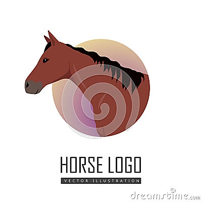 Sorrel Horse Logo Vector Illustration