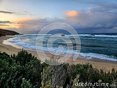 Sorrento Back Beach at Sunrise, Mornington Peninsula Stock Photo