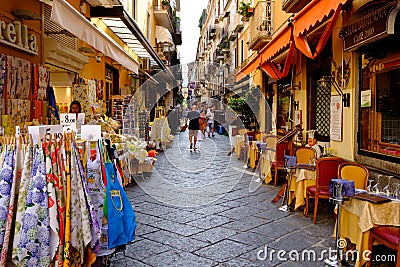 A Sorrento side street. Editorial Stock Photo