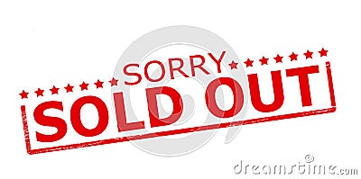 Sorry sold out Cartoon Illustration