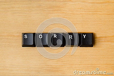 Sorry word Stock Photo