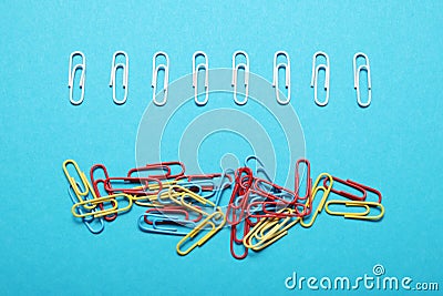 Sort chaos to order. Organize disorder, categorize Stock Photo