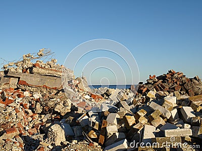 Sorted Building Rubble Stock Photo