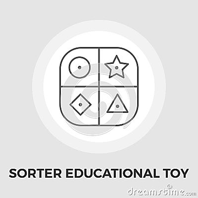 Sorter educational toy vector flat icon Vector Illustration