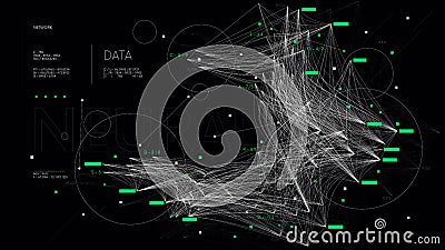 Sorting and analyzing complex big data, communication networks visualization, information database, vector technology illustration Vector Illustration