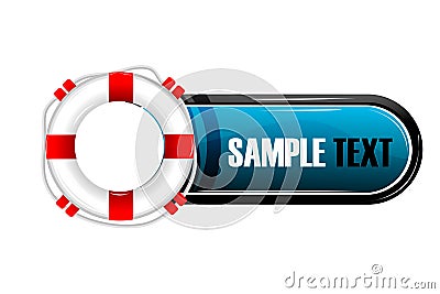 Sos sample card Vector Illustration