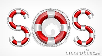 SOS symbol on white Vector Illustration