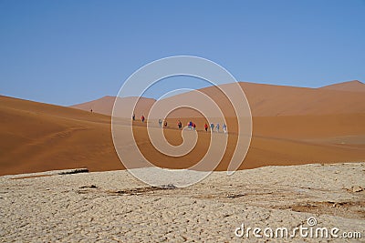 Sossusvlei dunes at Dead Vlei Editorial Stock Photo
