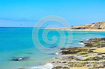 Sotavento Beach in Fuerteventura Canary Islands Stock Photo