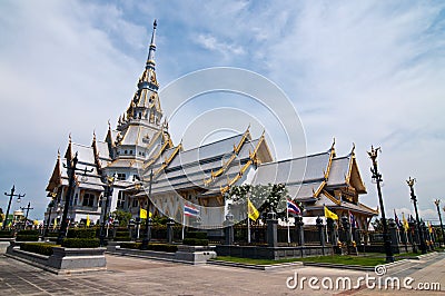 Sothorn Temple at Chachoengsao province Stock Photo