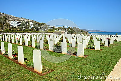 Souda Bay Allied War Cemetery, Crete. Stock Photo