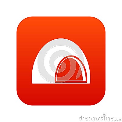 Souffle icon digital red Vector Illustration