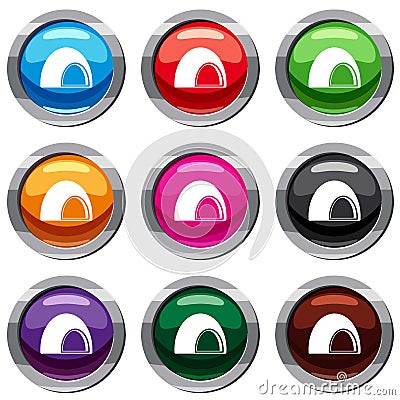 Souffle set 9 collection Vector Illustration