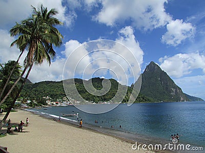 Soufriere, St. Lucia Stock Photo