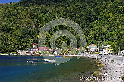 Soufriere village. Dominica Stock Photo