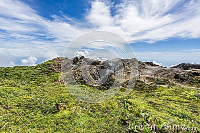 Soufriere volcano Stock Photo