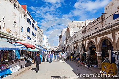 Souks in Essaouira, Morocco Editorial Stock Photo