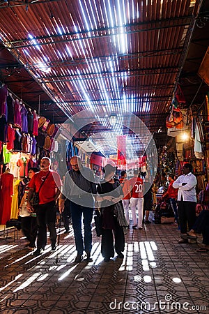 In the souks of Marrakesh Editorial Stock Photo