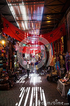 In the souks of Marrakesh Editorial Stock Photo