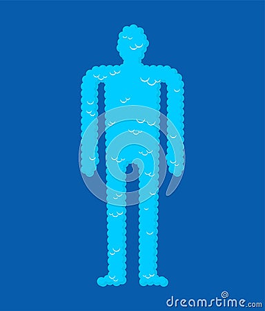 Soul Cloudy body essence. Spirit Vector illustration Vector Illustration