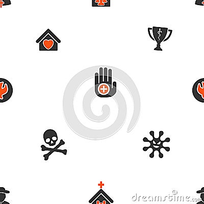 Soul and Death Seamless Flat Vector Wallpaper Vector Illustration