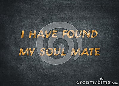 Soul mate forever friend happy typography type Stock Photo