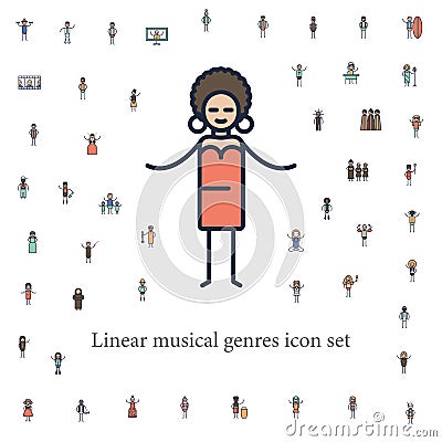 soul musician icon. musical genres icons universal set for web and mobile Stock Photo