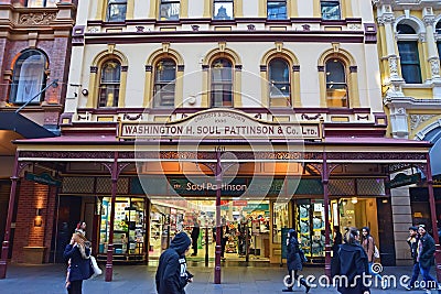 Soul Pattinson Chemist store at Pitt Street, Sydney Central Business District Editorial Stock Photo