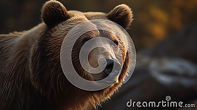 The Soulful Stare of the Grizzly Bear Stock Photo