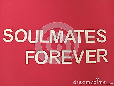 Soulmates forever valentines poster Stock Photo